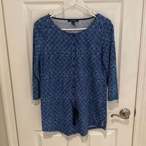 Lauren Ralph lauren blue tunic in medium.